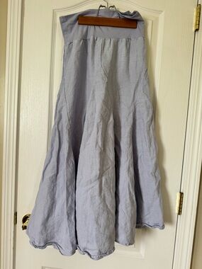 J. Peterman Linen Maxi Skirt XXS Lilac Flowy